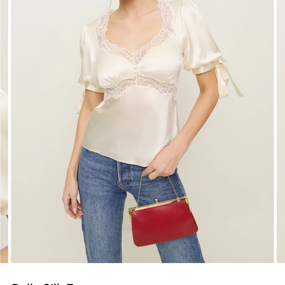 Reformation Dolly Silk Top